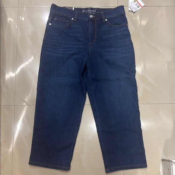 Gloria Vanderbilt Blue Ankle Cropped Jeans High-Waisted - Picture 1 of 1